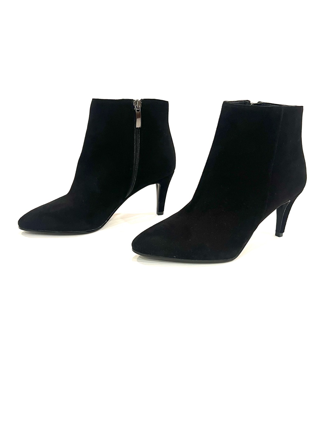 Cordani Nadia Black Suede Leather Heel Ankle Booties Boots 36 (Eu) 5.5 New